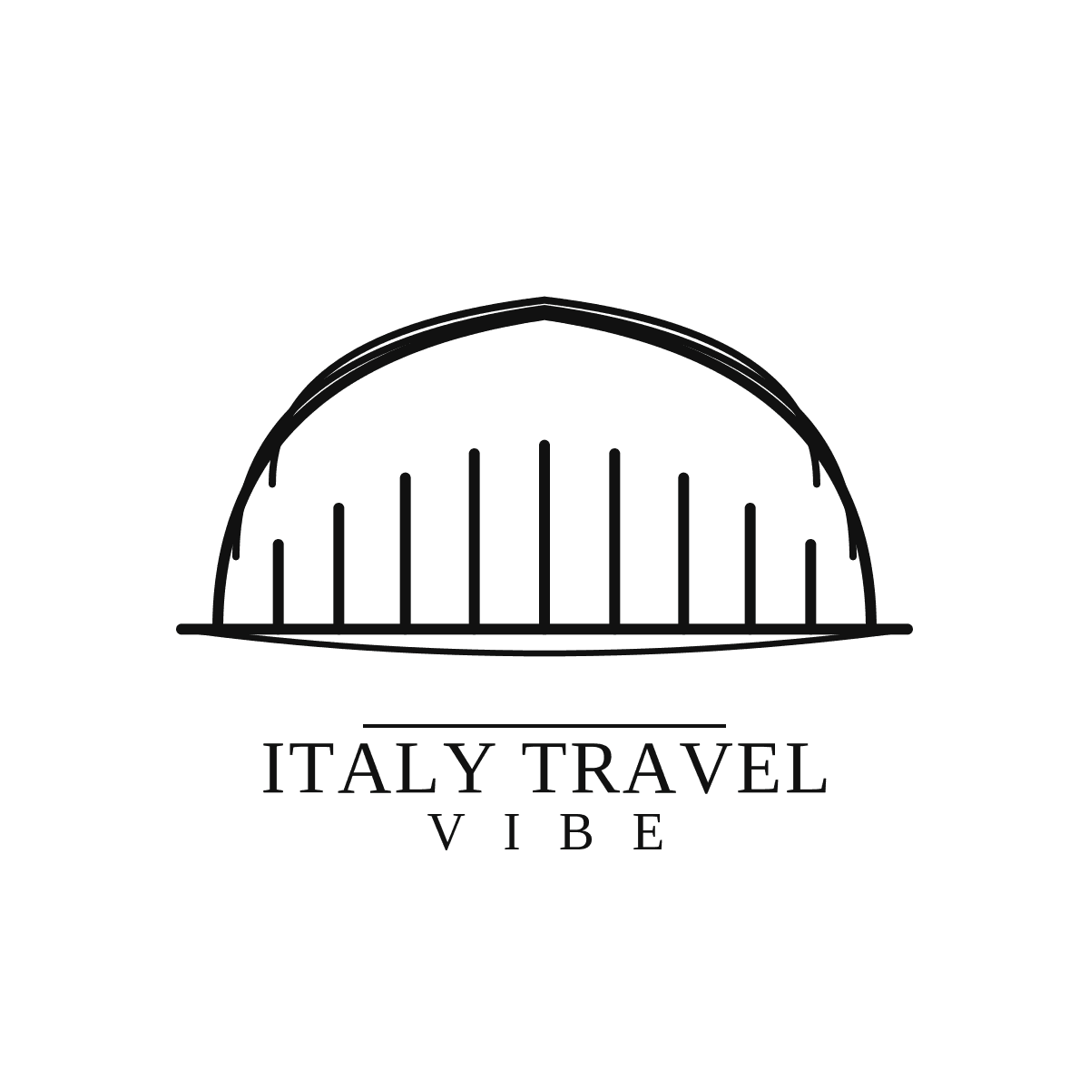 Italy Travel Vibe black logo